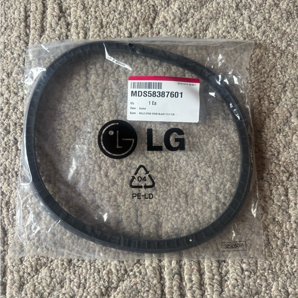 LG Black Gasket for Dish Washing Machine